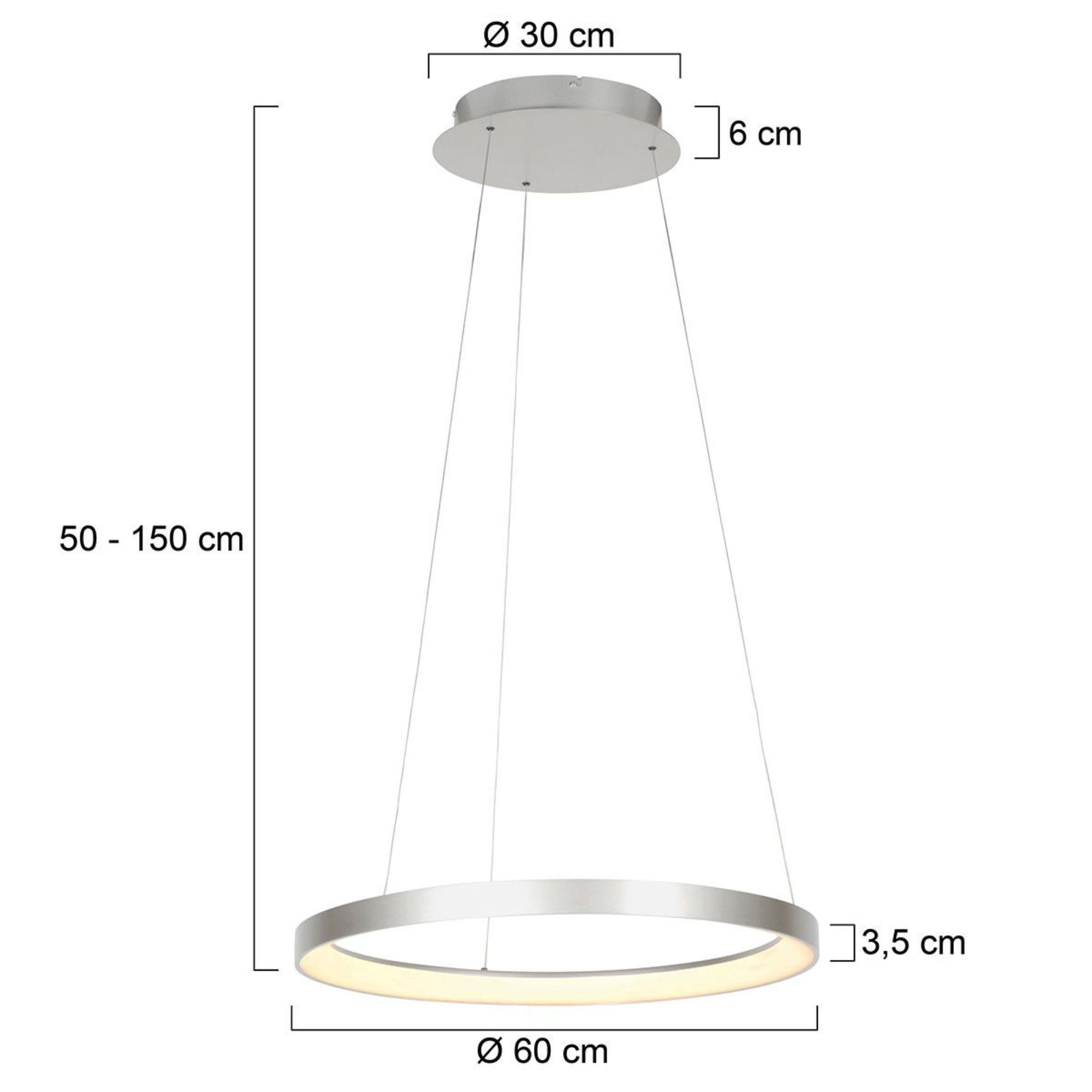 Steinhauer Ringlede Hanglamp Staal | Dimbaar, Verstelbaar, Modern Ringdesign