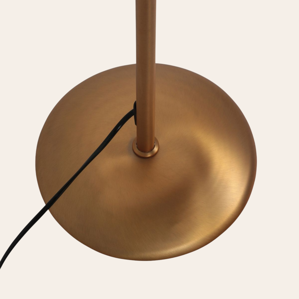 Steinhauer Bollique Vloerlamp | Brons Metaal, 3-Lichts Amber Glas voor Woonkamer Steinhauer