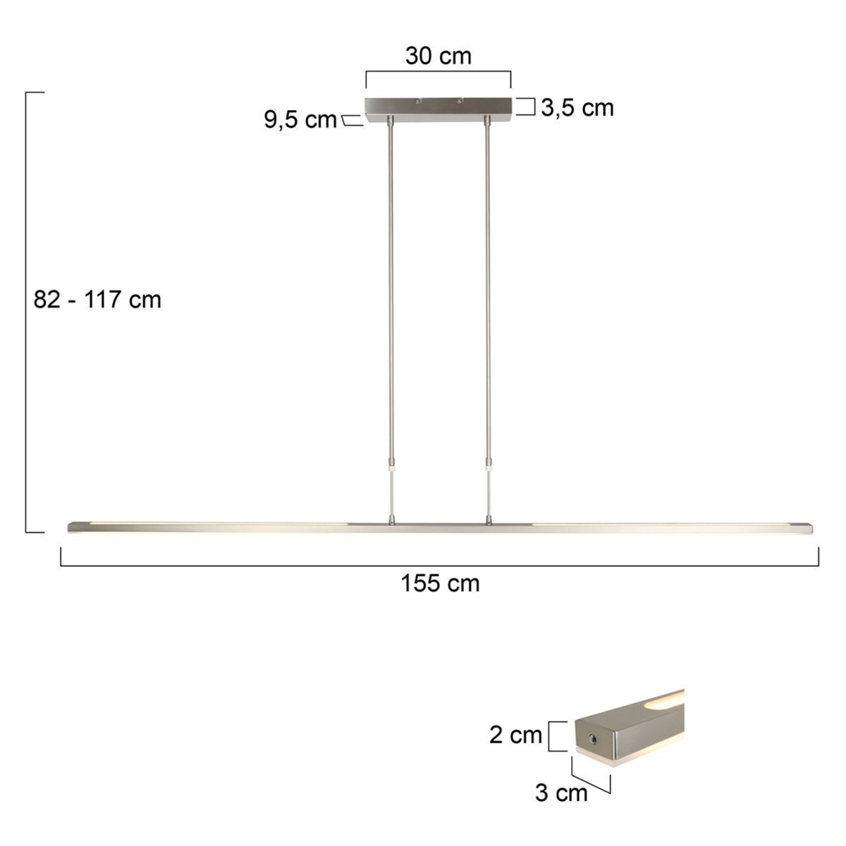 Steinhauer Zelena Hanglamp Eettafel | Staal, Dimbaar LED Licht Steinhauer