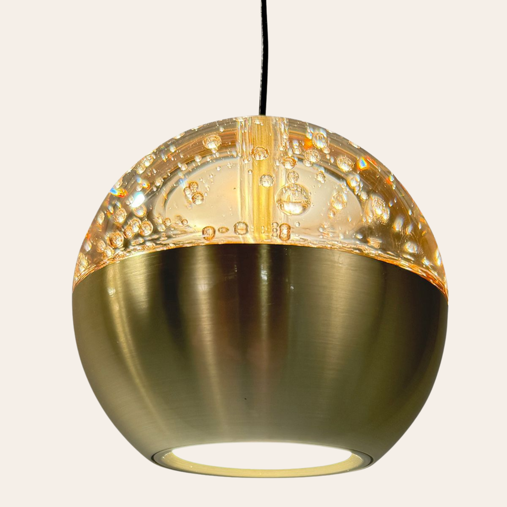 Steinhauer Belluno Hanglamp Messing | 8-Lichts Smoke Glas, Verstelbare Kabels voor Eettafel Steinhauer