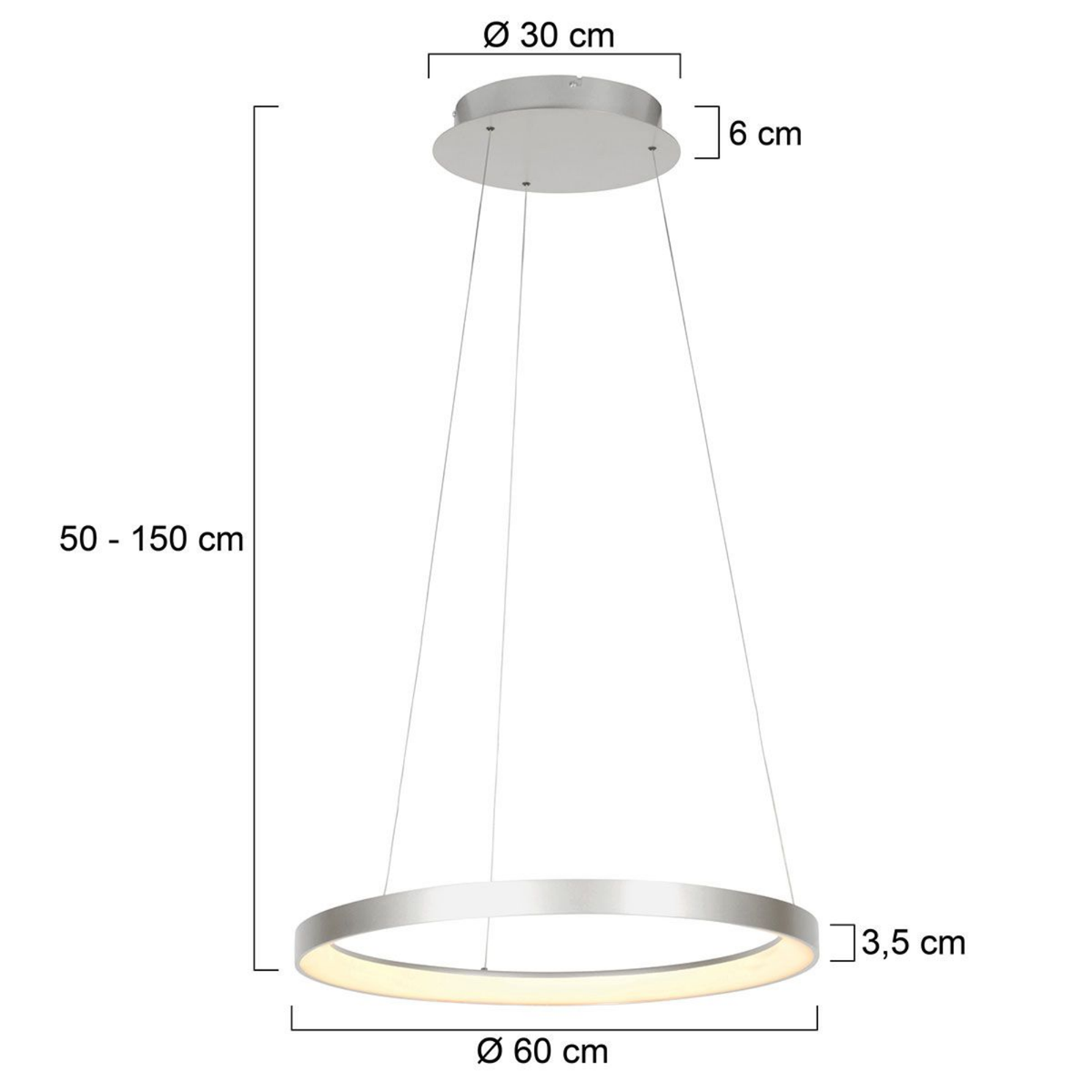 Steinhauer Ringlede Hanglamp Staal | Dimbaar, Verstelbaar, Modern Ringdesign Steinhauer