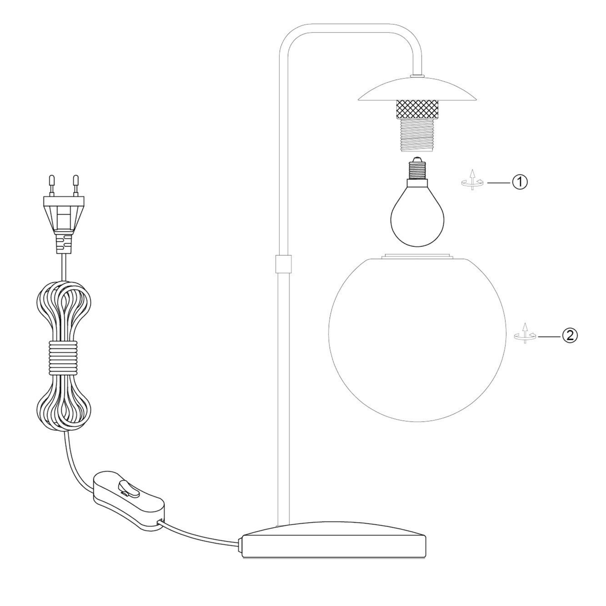 Steinhauer Bollique Tafellamp | Bronskleurig Metaal, Amber Glas, Dimbaar Steinhauer