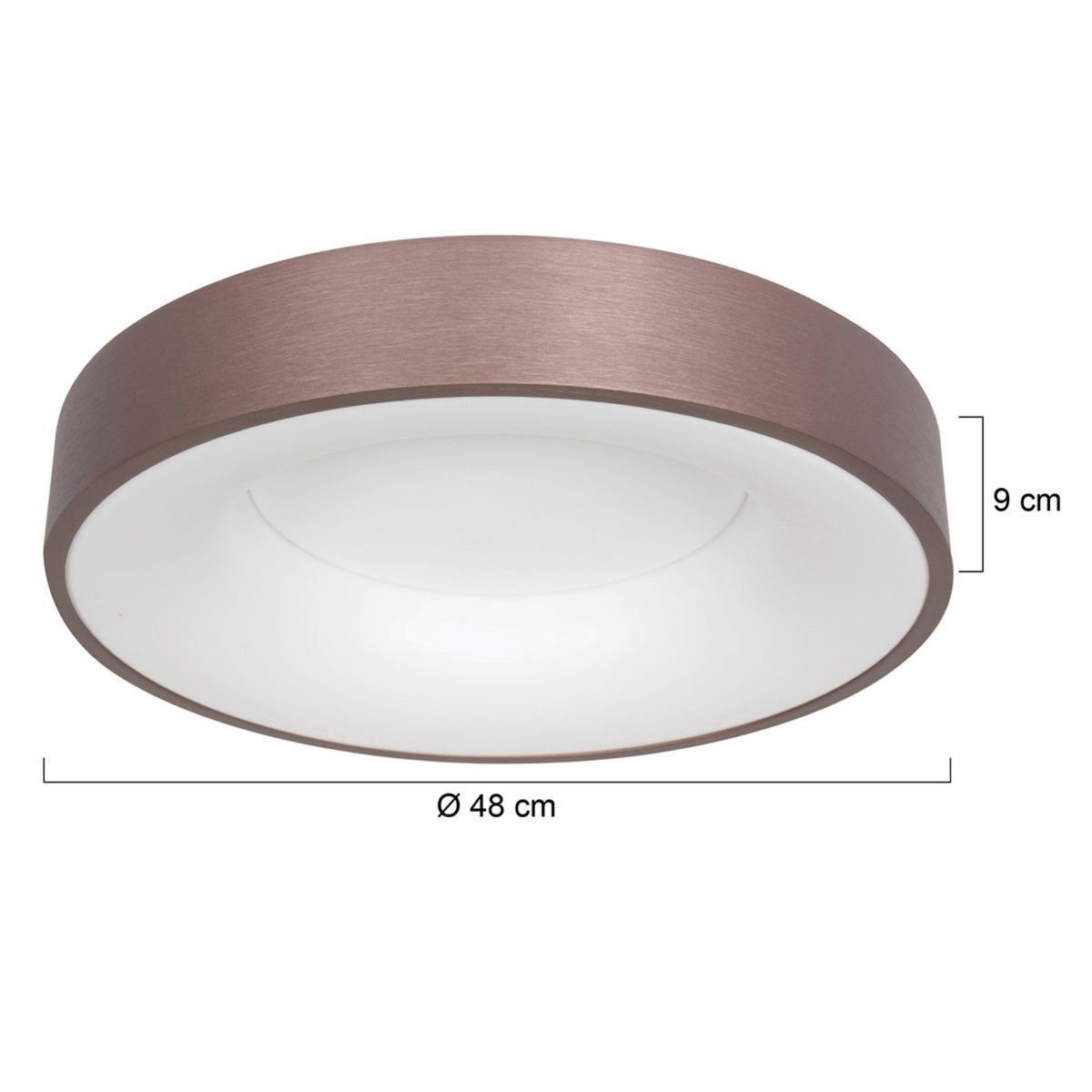 Steinhauer Ringlede Plafondlamp | Bronzen LED Ø48 cm, Dimbaar voor Slaapkamer en Woonruimte Steinhauer