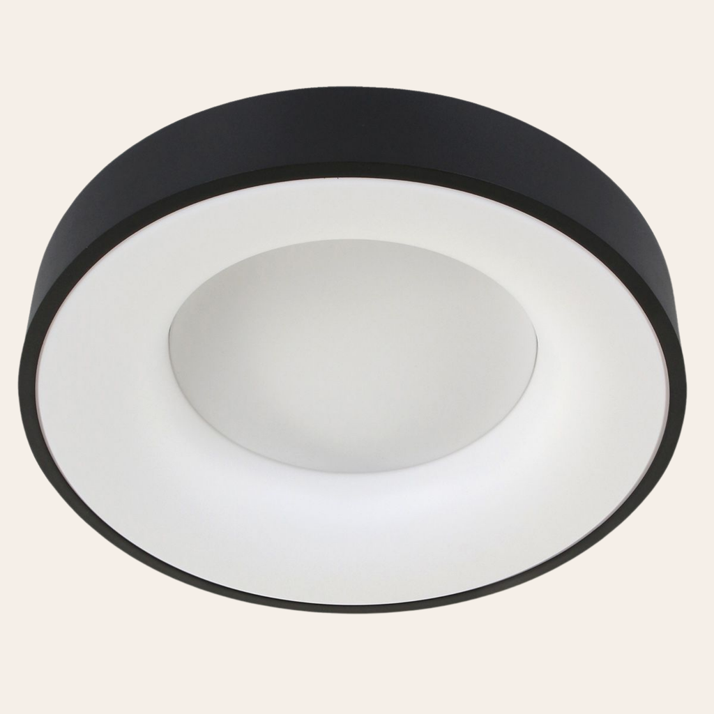 Steinhauer Ringlede Plafondlamp | Zwarte LED Ø48 cm, Dimbaar voor Slaapkamer en Woonruimte Steinhauer