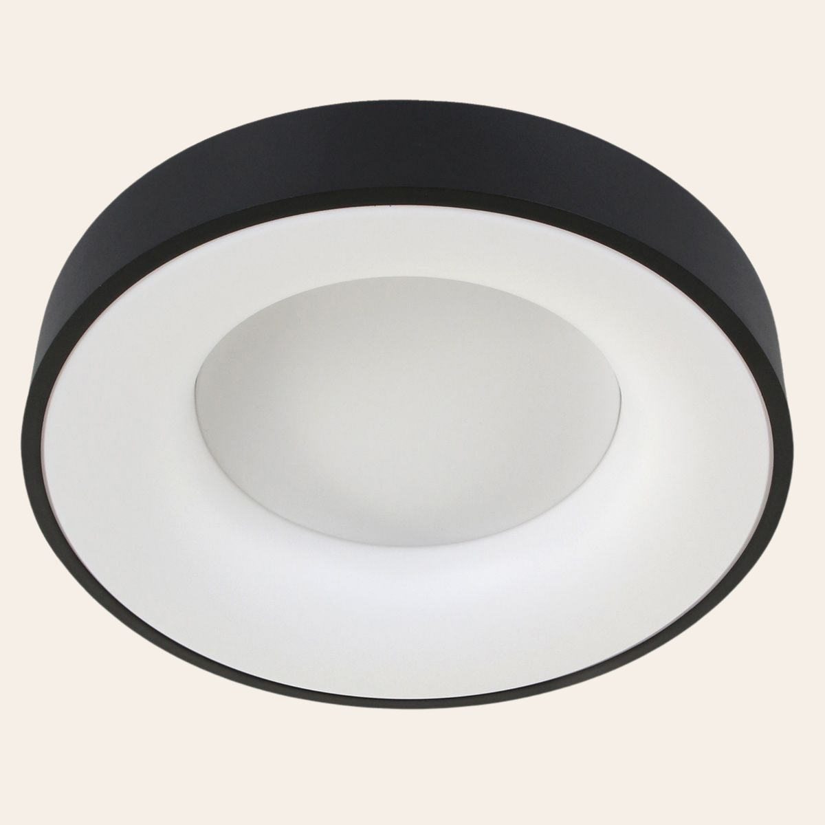 Steinhauer Ringlede Plafondlamp | Zwarte LED Ø48 cm, Dimbaar voor Slaapkamer en Woonruimte Steinhauer