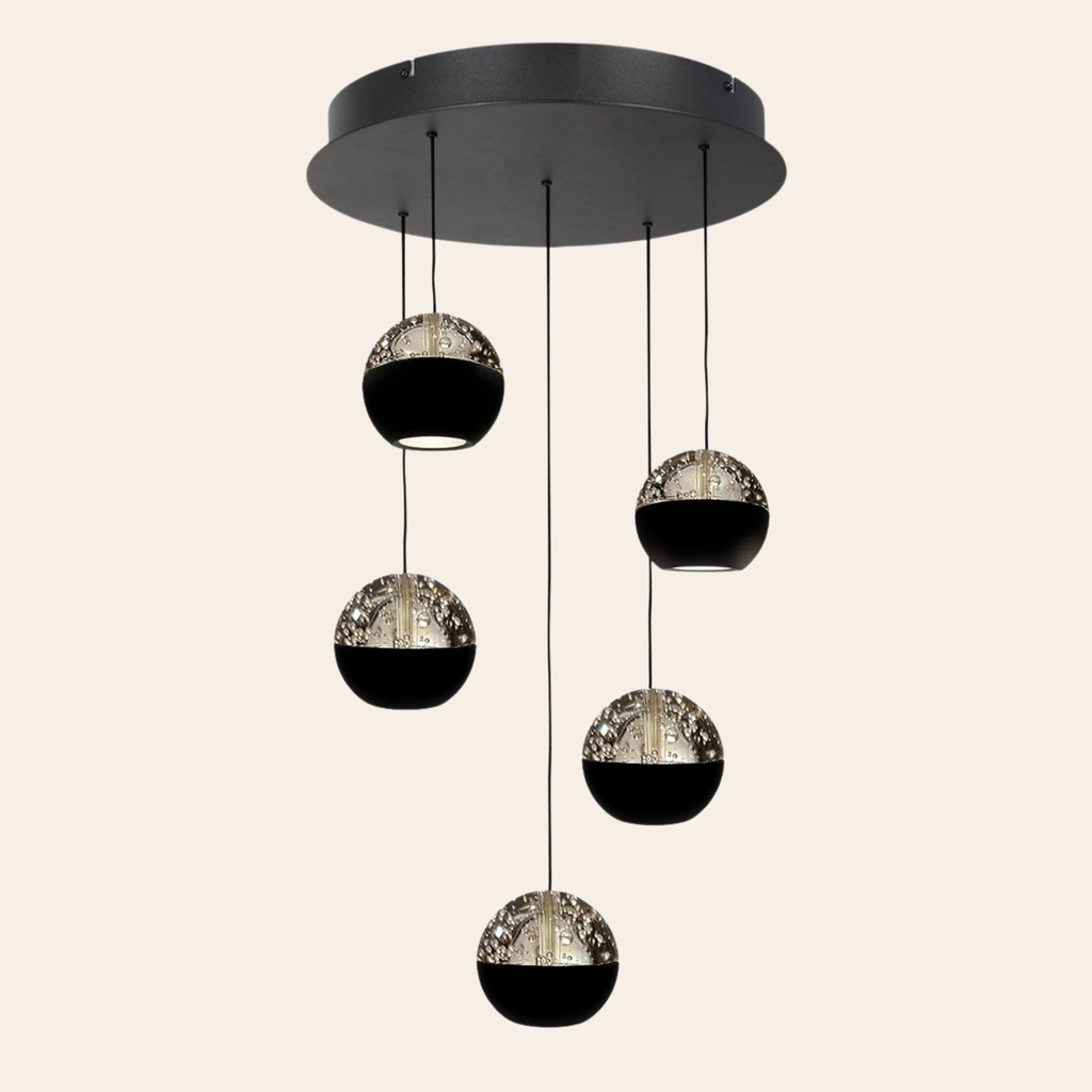 Steinhauer Belluno Hanglamp | 5-lichts, Smoke Glas, Verstelbaar Cable Lift Steinhauer
