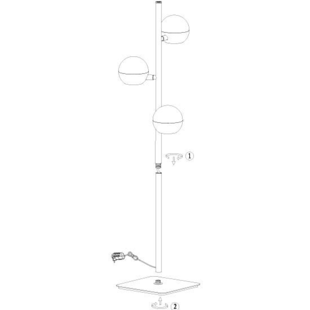 Steinhauer Belluno Vloerlamp | Smoke Glas, Dimbaar, 3-Lichts Design voor Woonkamer