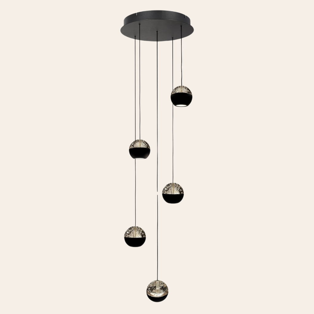 Steinhauer Belluno Hanglamp | 5-lichts, Smoke Glas, Verstelbaar Cable Lift Steinhauer