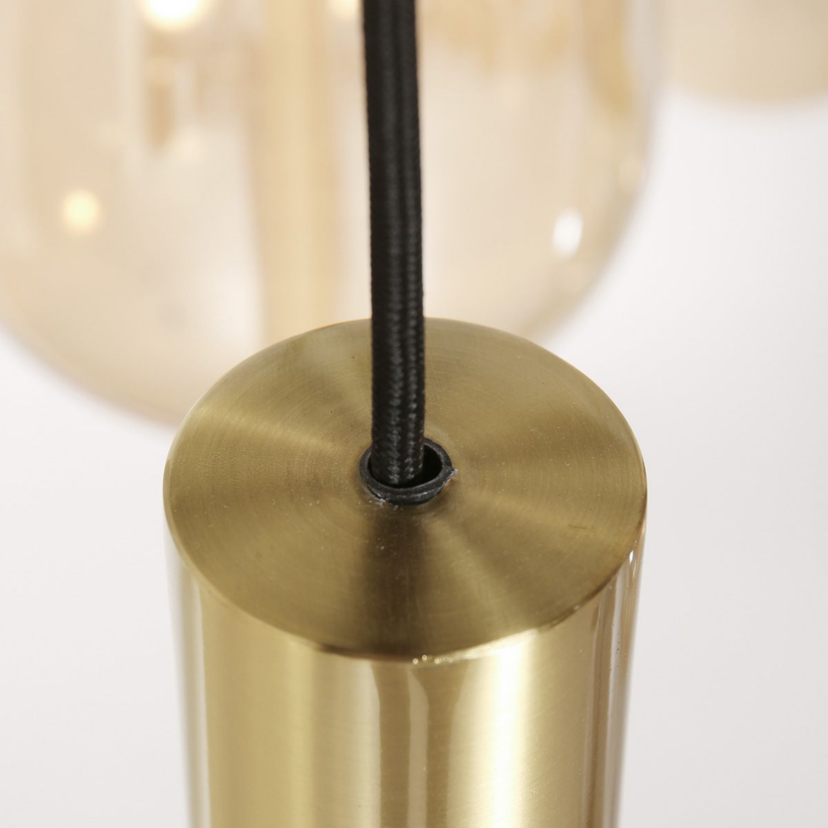 Steinhauer Reflexion Hanglamp | Messing, 9-lichts met Amber Glas Steinhauer