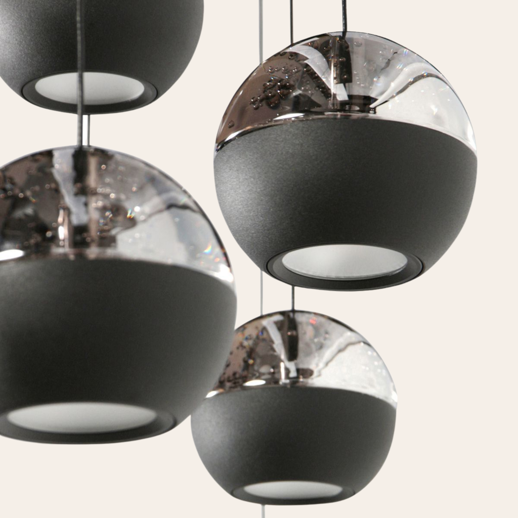 Steinhauer Belluno Hanglamp | 5-lichts, Smoke Glas, Verstelbaar Cable Lift Steinhauer