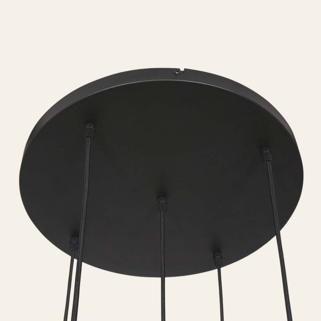Steinhauer Bollique Hanglamp | Messing, 5-lichts met Amber Glas