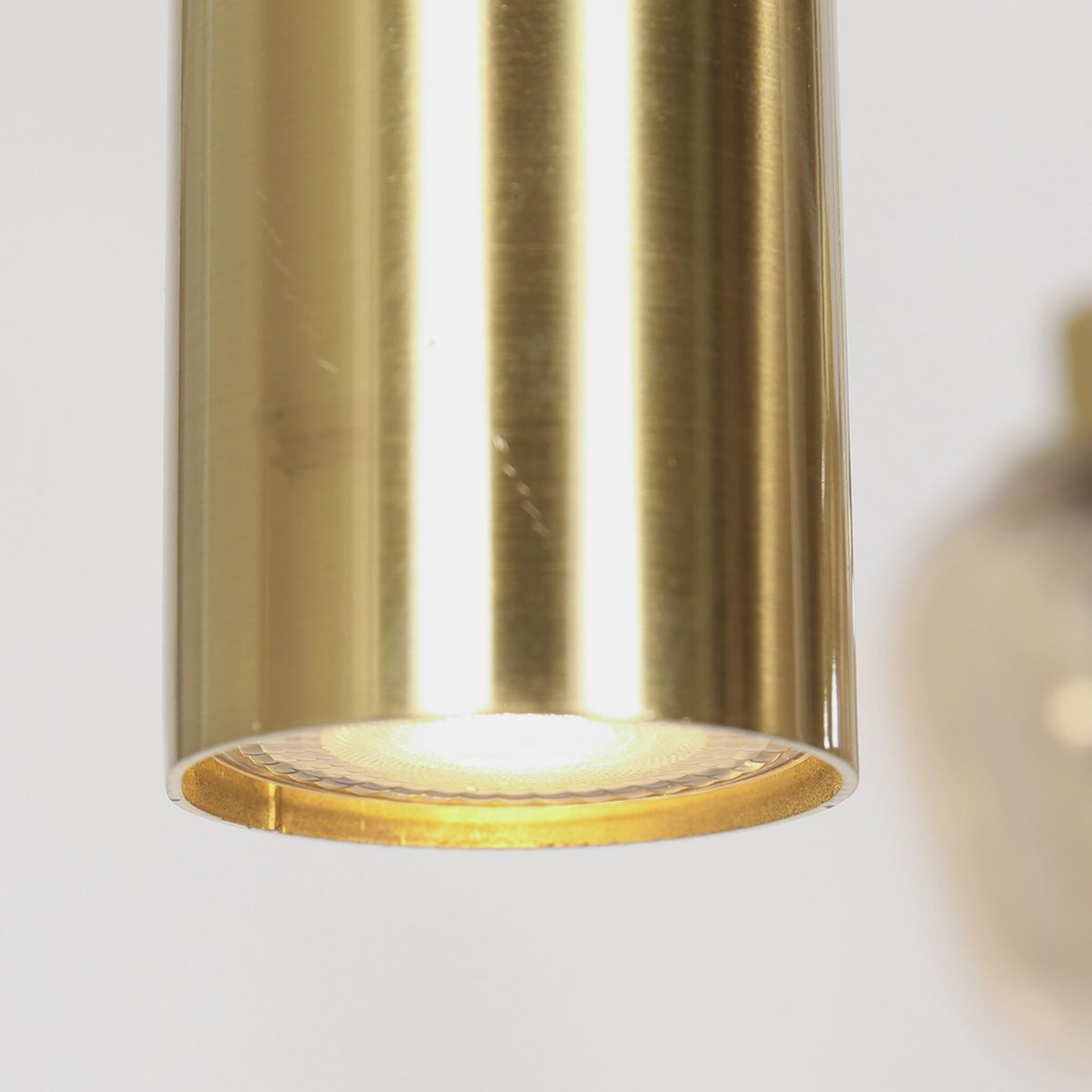Steinhauer Reflexion Hanglamp | Messing, 9-lichts met Amber Glas Steinhauer