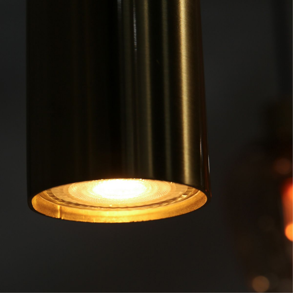 Steinhauer Reflexion Hanglamp | Messing, 9-lichts met Amber Glas Steinhauer