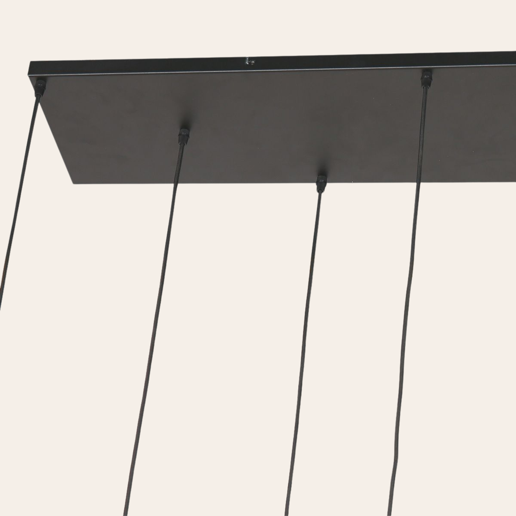 Steinhauer Reflexion Hanglamp | Messing, 9-lichts met Amber Glas