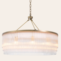 Eichholtz Hector Kroonluchter L| Licht Geborsteld Messing, Moderne Elegantie