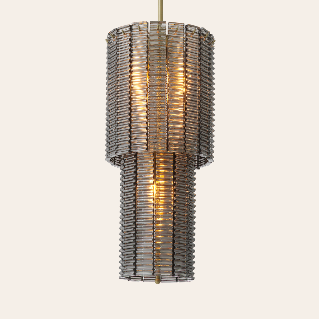 Eichholtz Imperial Kroonluchter | Brushed Brass, Smoke Glass