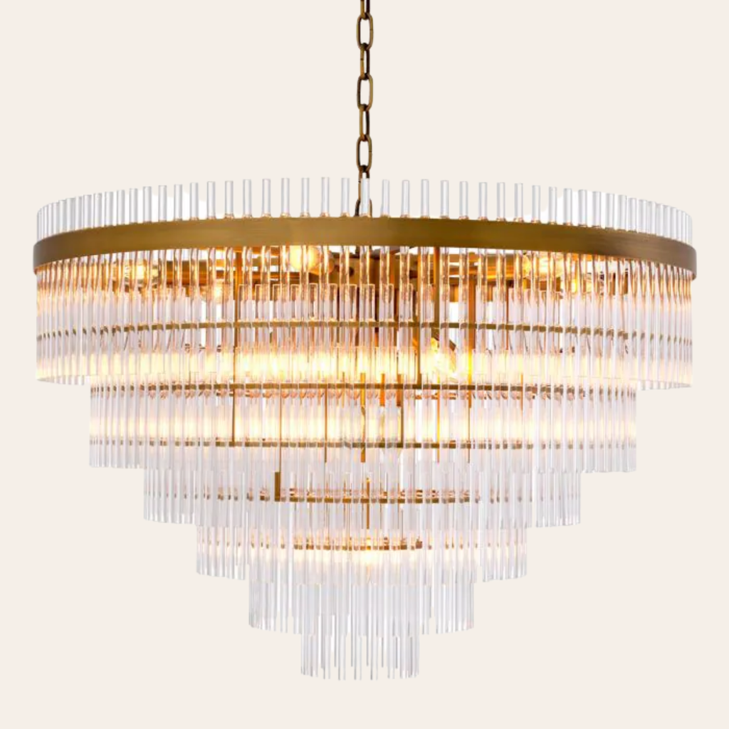 Eichholtz East Kroonluchter | Antiek Messing, Art Deco Stijl