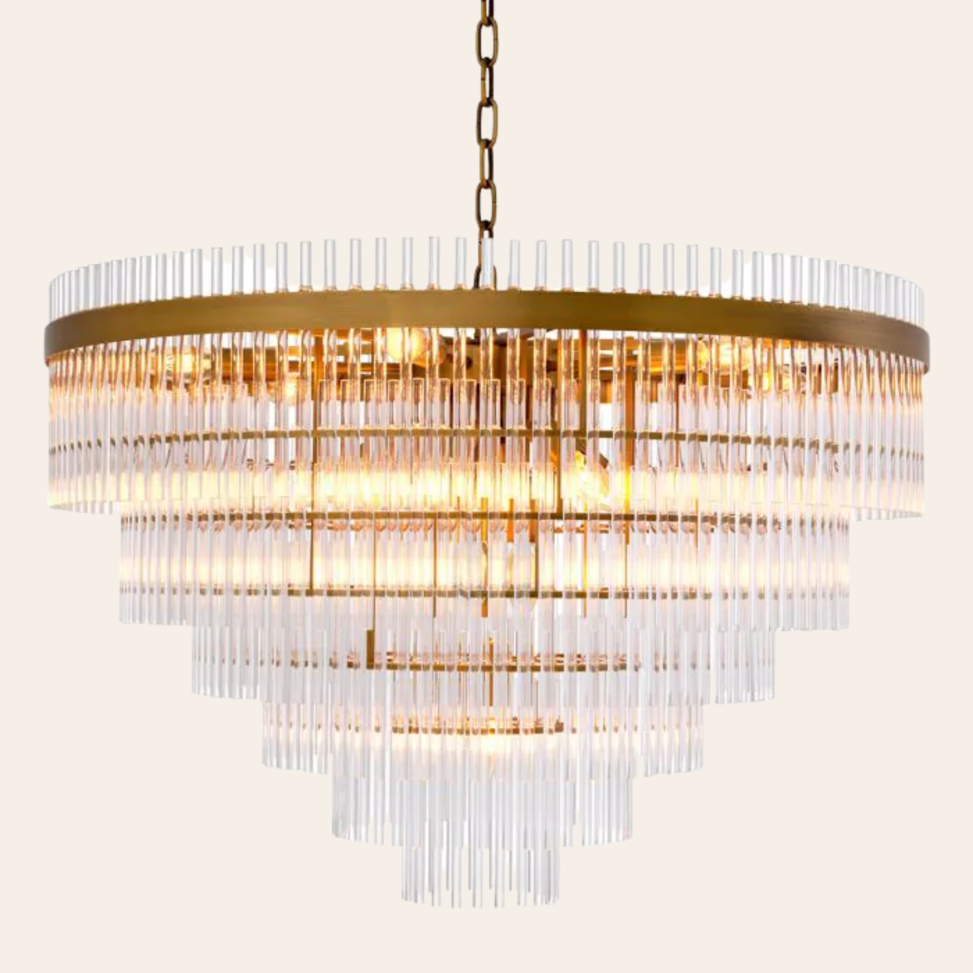 Eichholtz East Kroonluchter | Antiek Messing, Art Deco Stijl