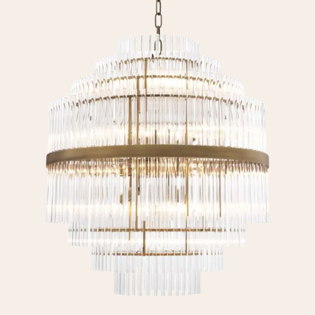 Eichholtz East Kroonluchter | Antiek Messing, Art Deco Stijl