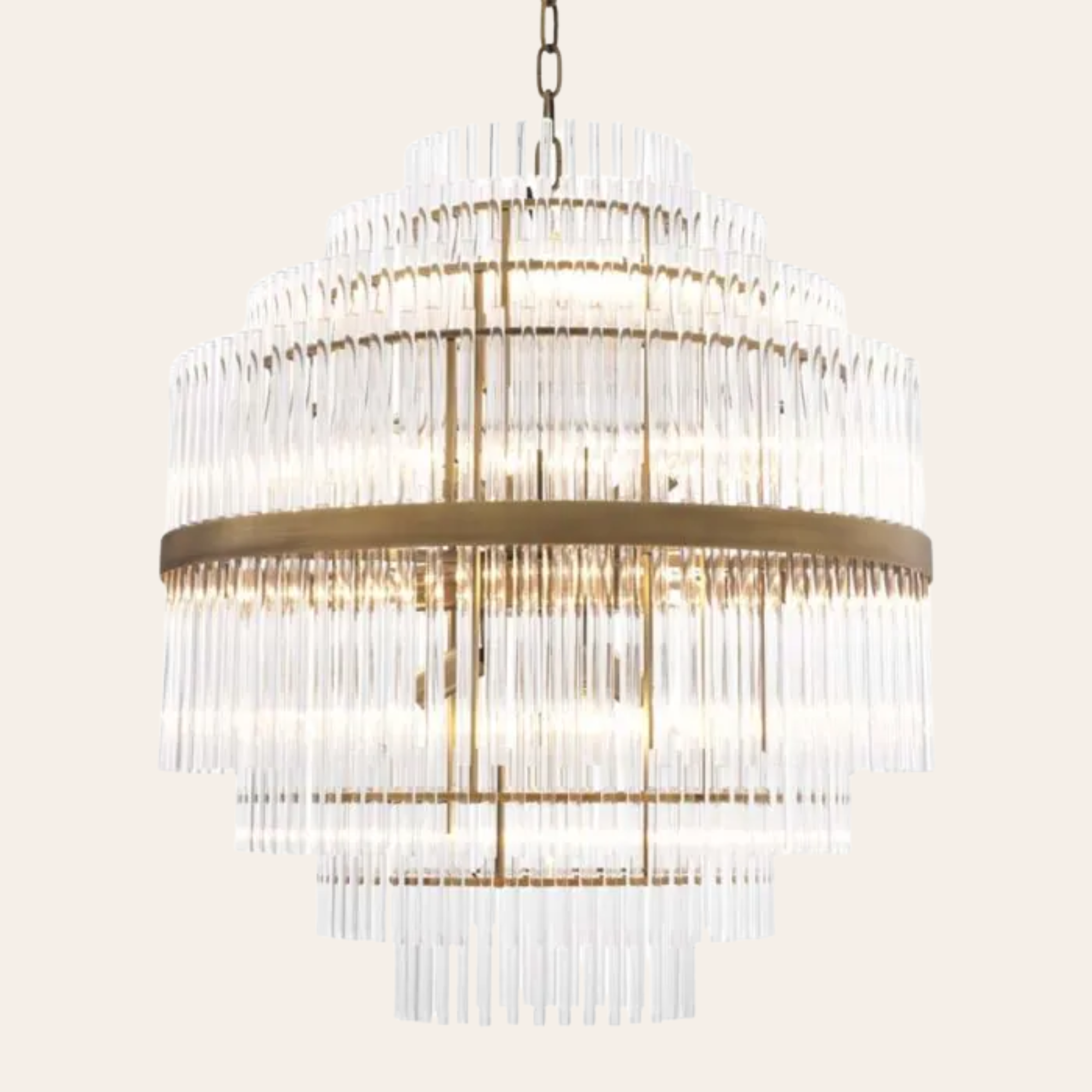Eichholtz East Kroonluchter | Antiek Messing, Art Deco Stijl