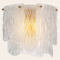 Eichholtz Asinara Wandlamp | Antiek Messing, Getextureerd Glas voor Binnen