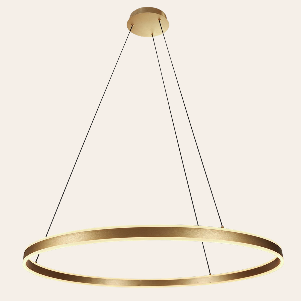 Steinhauer Ringlux Hanglamp Eettafel | Gouden LED Ring Ø100 cm, Verstelbaar Steinhauer