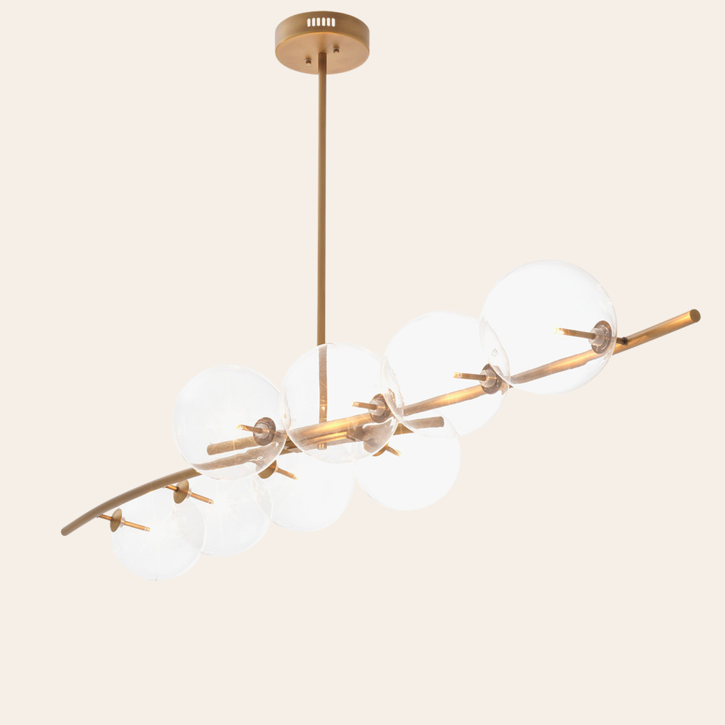 Eichholtz Spezia Hanglamp | Antiek Messing, Helder Glas