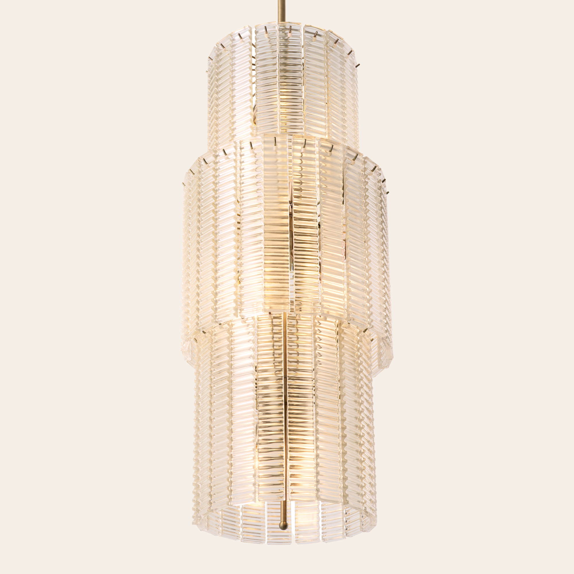 Eichholtz Imperial Kroonluchter | Brushed Brass, Clear Glass