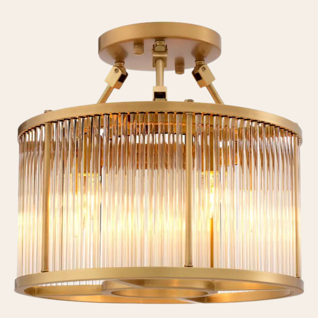 Eichholtz Bernardi S Plafondlamp | Antiek Messing, Art Deco Design