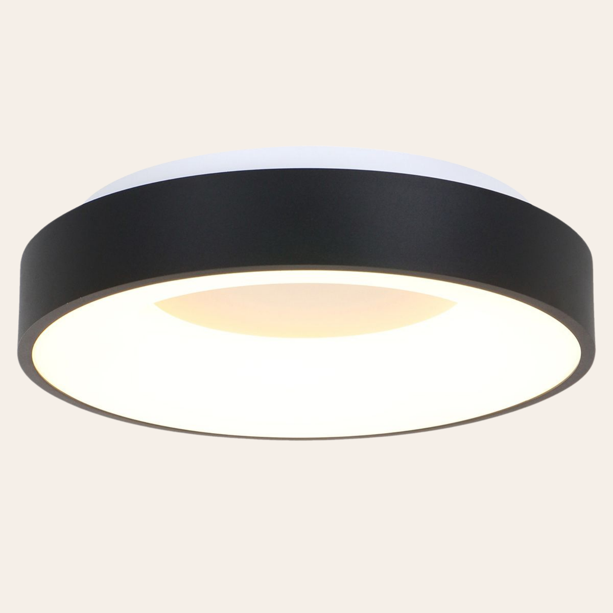 Steinhauer Ringlede Plafondlamp | Zwarte LED Ø48 cm, Dimbaar voor Slaapkamer en Woonruimte Steinhauer