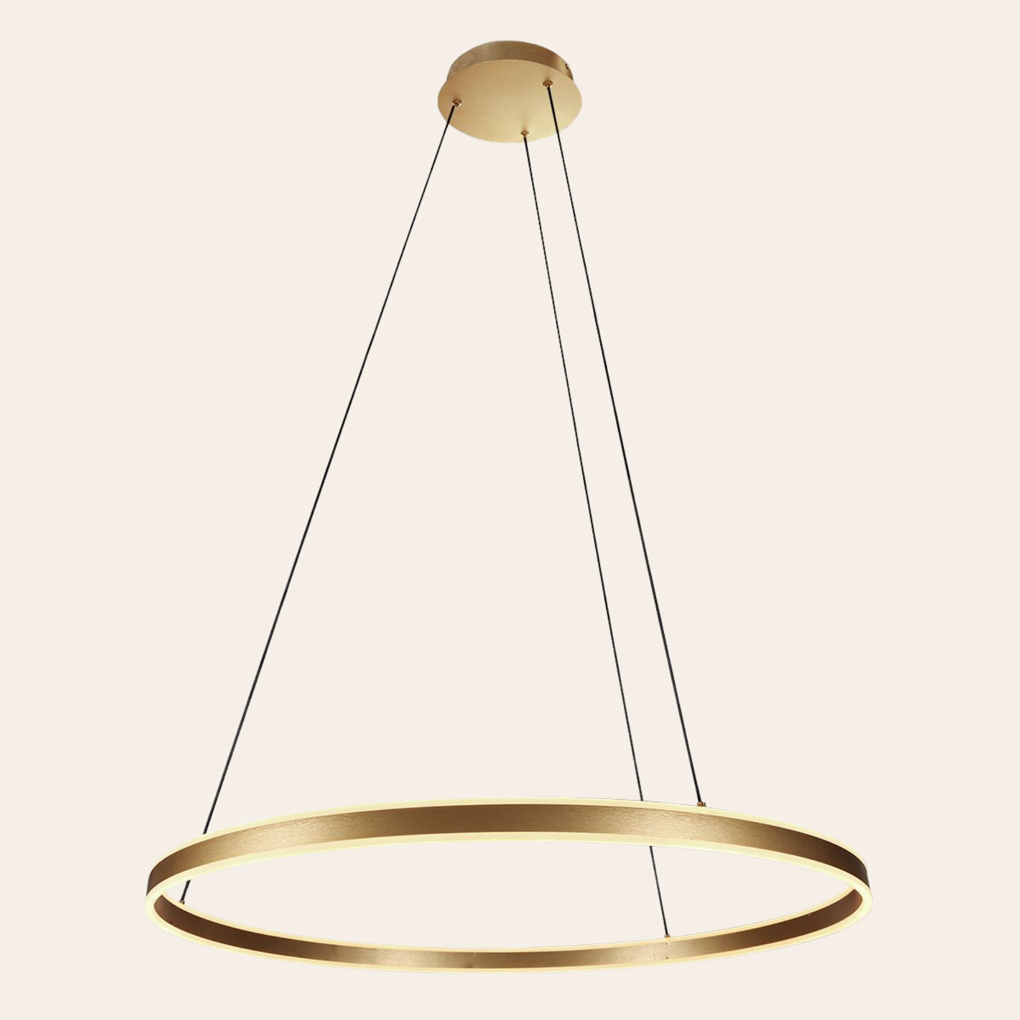 Steinhauer Ringlux Hanglamp Eettafel | Gouden LED Ring Ø80 cm, Verstelbaar, Dimbaar