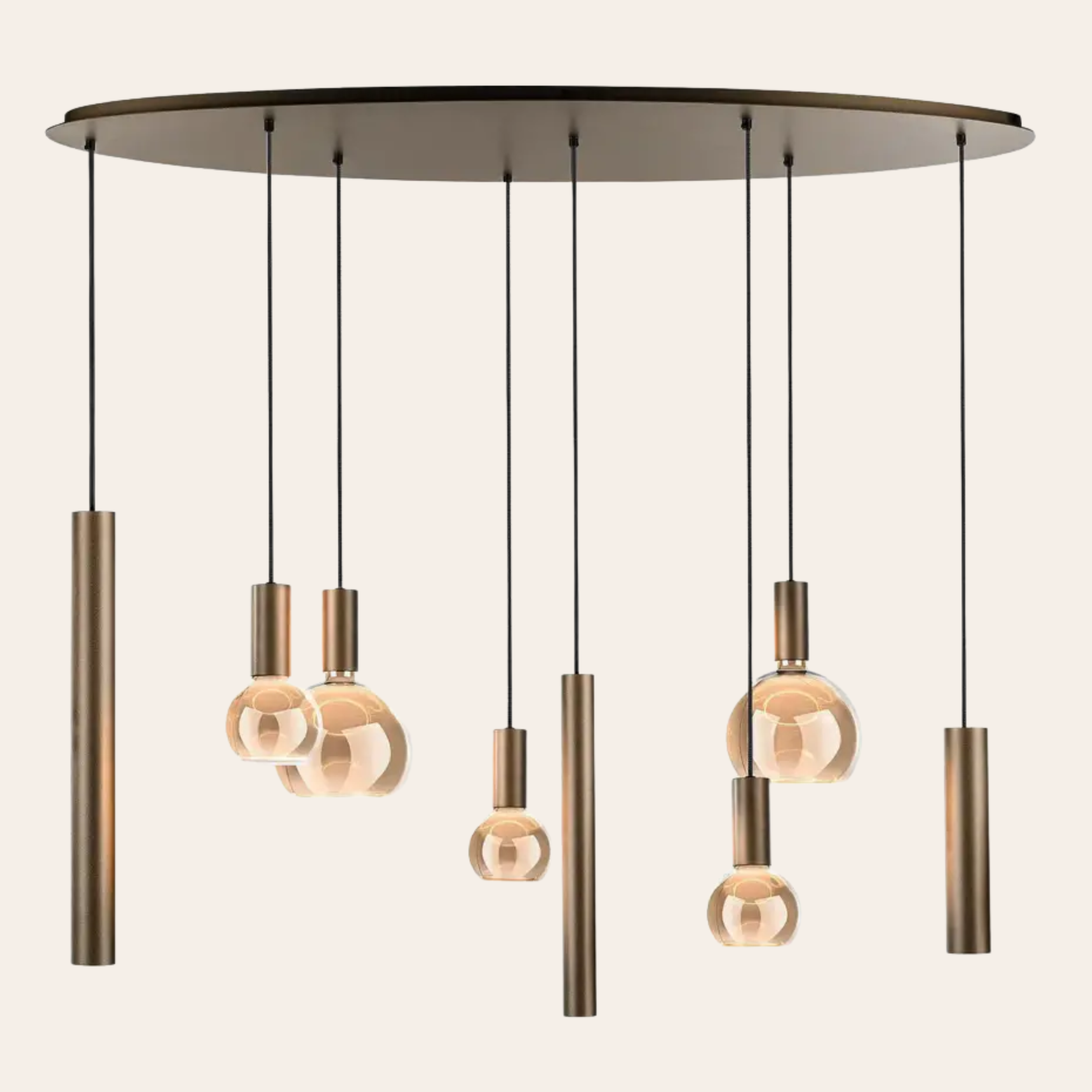 Ztahl Riva Hanglamp met Segula Lichtbronnen - 8-Lichts Design Hanglamp Verstelbaar 140 cm