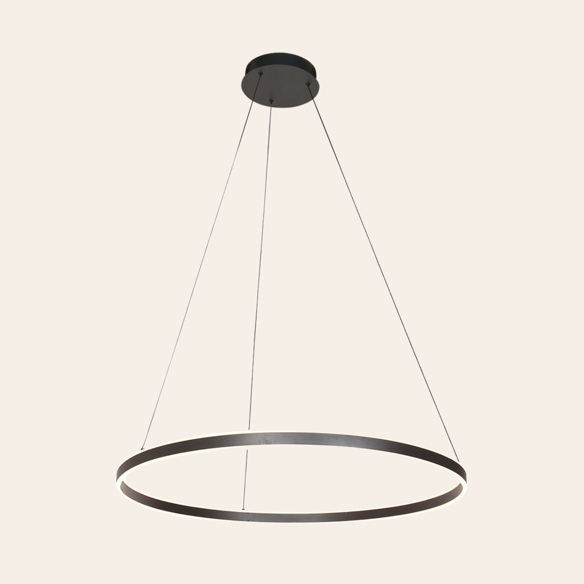 Steinhauer Ringlux Hanglamp | Zwarte LED-ring Ø80 cm, Verstelbaar voor Eettafel en Woonkamer Steinhauer