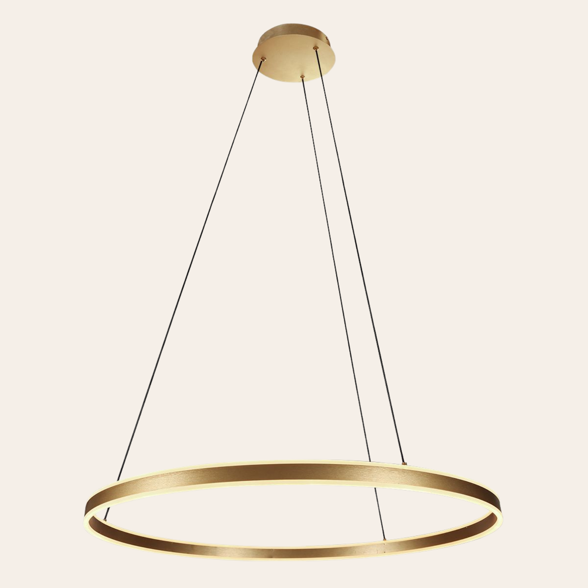 Steinhauer Ringlux Hanglamp Eettafel | Gouden LED Ring Ø80 cm, Verstelbaar, Dimbaar Steinhauer