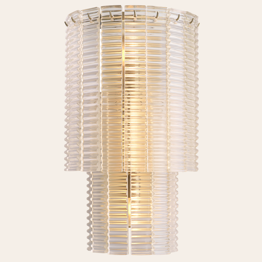 Eichholtz Imperial Wandlamp | Geborsteld Messing, Glas