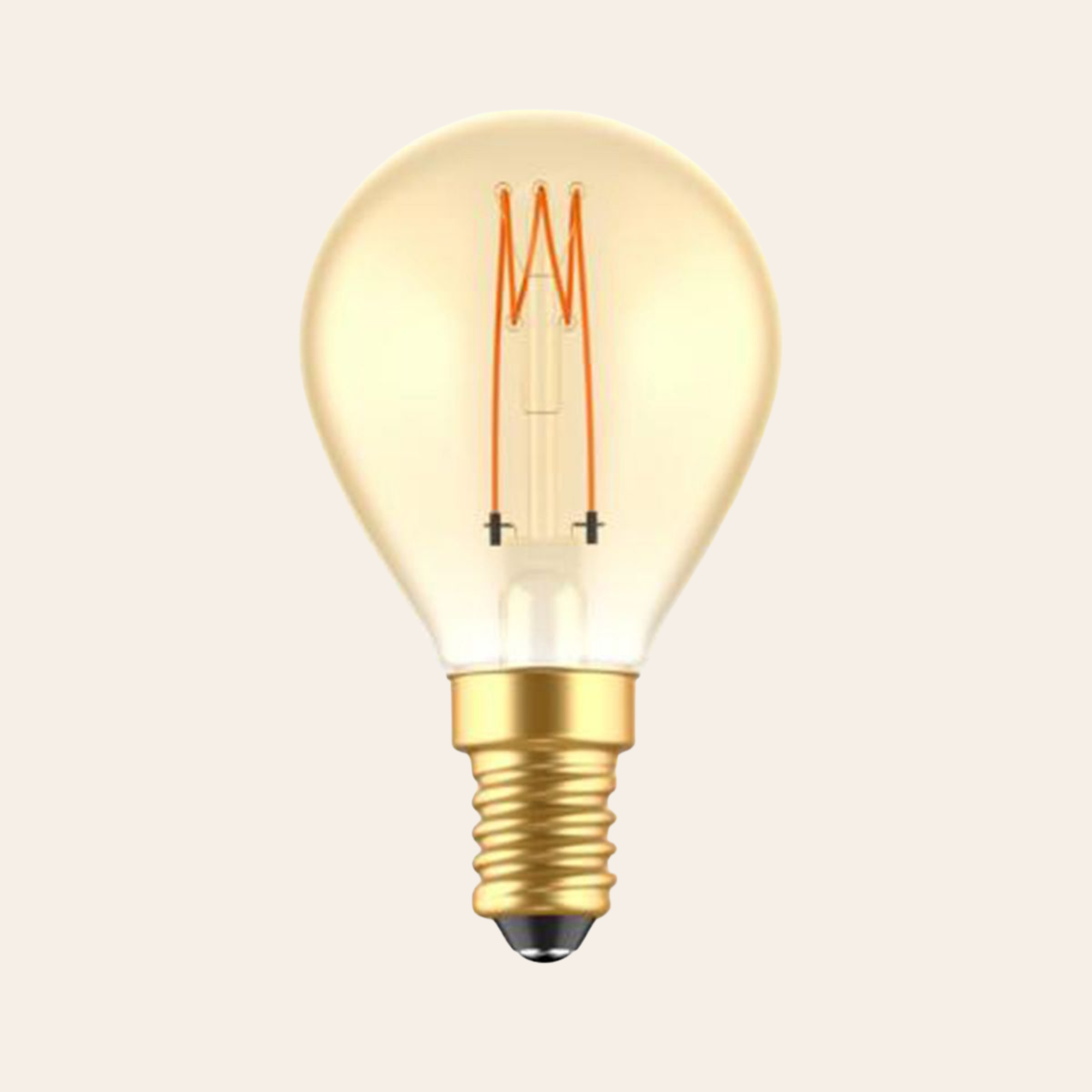 Led lichtbron met E14 fitting filament 2,5W, 1800K, dimbaar 136L G45 vorm
