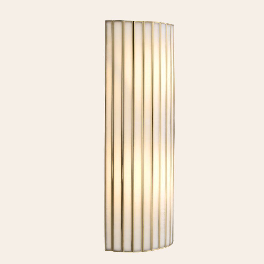Eichholtz Monari Wandlamp | Antiek Messing, Handgemaakt Glas voor Binnen