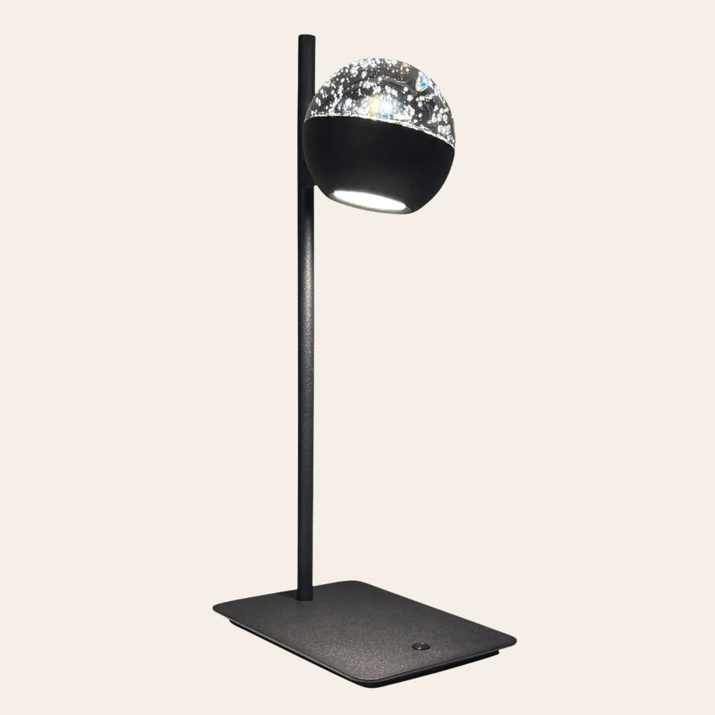 Steinhauer Belluno Tafellamp Zwart | Smoke Glas, Dimbaar, Draaibaar Steinhauer