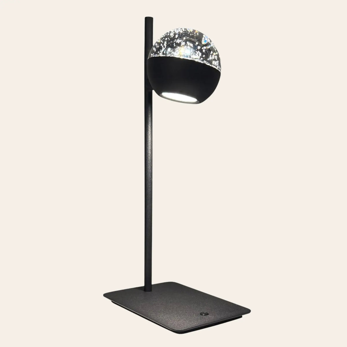 Steinhauer Belluno Tafellamp Zwart | Smoke Glas, Dimbaar, Draaibaar Steinhauer