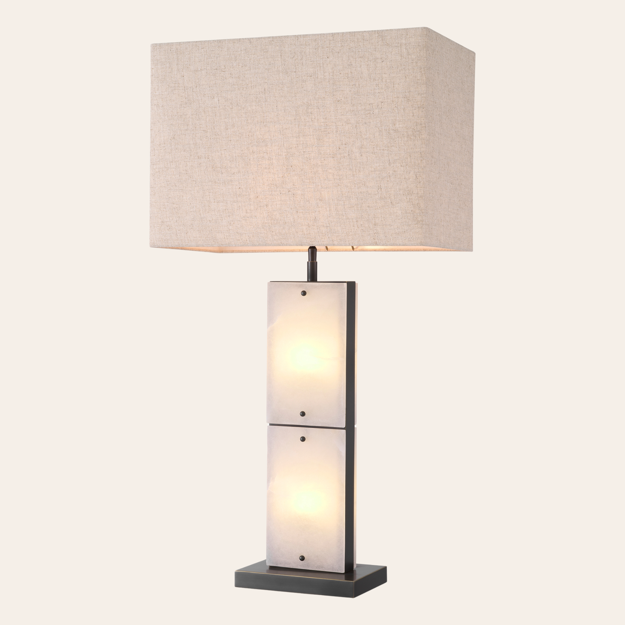 Eichholtz Ortiz Tafellamp | Alabaster, Bronze Highlight