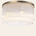 Eichholtz Hector Plafondlamp | Licht Geborsteld Messing, Art Deco Slaapkamer Verlichting