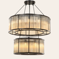 Eichholtz Bernardi Kroonluchter | Art Deco Glas, Donkerbrons Accent