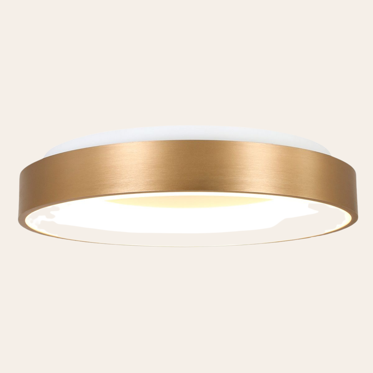 Steinhauer Ringlede Plafondlamp | Gouden LED Ø48 cm, Dimbaar voor Slaapkamer en Woonruimte Steinhauer