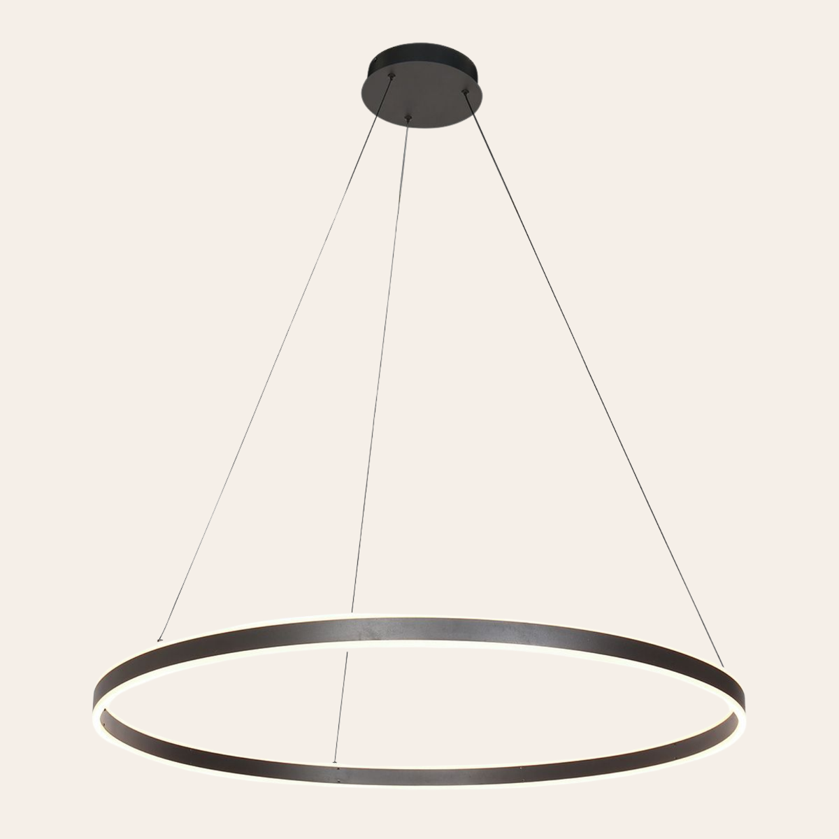 Steinhauer Ringlux Hanglamp Zwart | Verstelbare LED-ring Ø100 cm voor Eettafel en Woonkamer Steinhauer