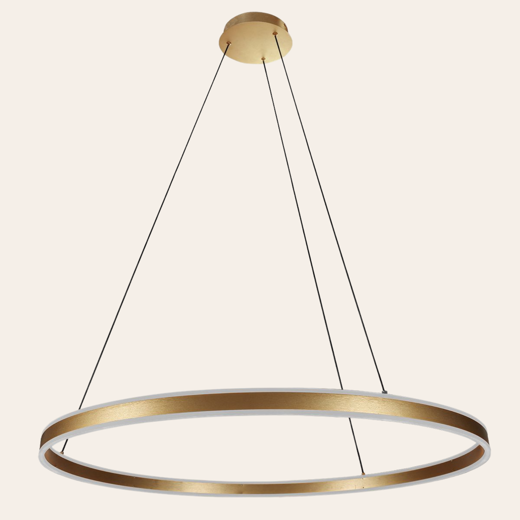 Steinhauer Ringlux Hanglamp Eettafel | Gouden LED Ring Ø100 cm, Verstelbaar Steinhauer