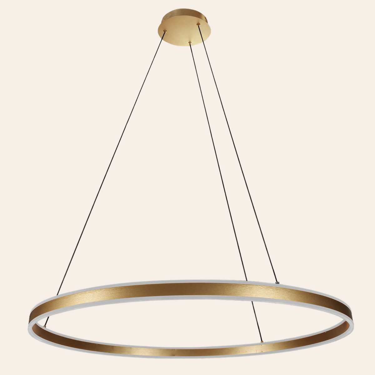 Steinhauer Ringlux Hanglamp Eettafel | Gouden LED Ring Ø100 cm, Verstelbaar Steinhauer