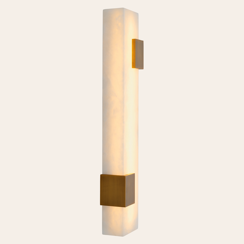 Eichholtz Furore Wandlamp | Alabaster, Antiek Messing