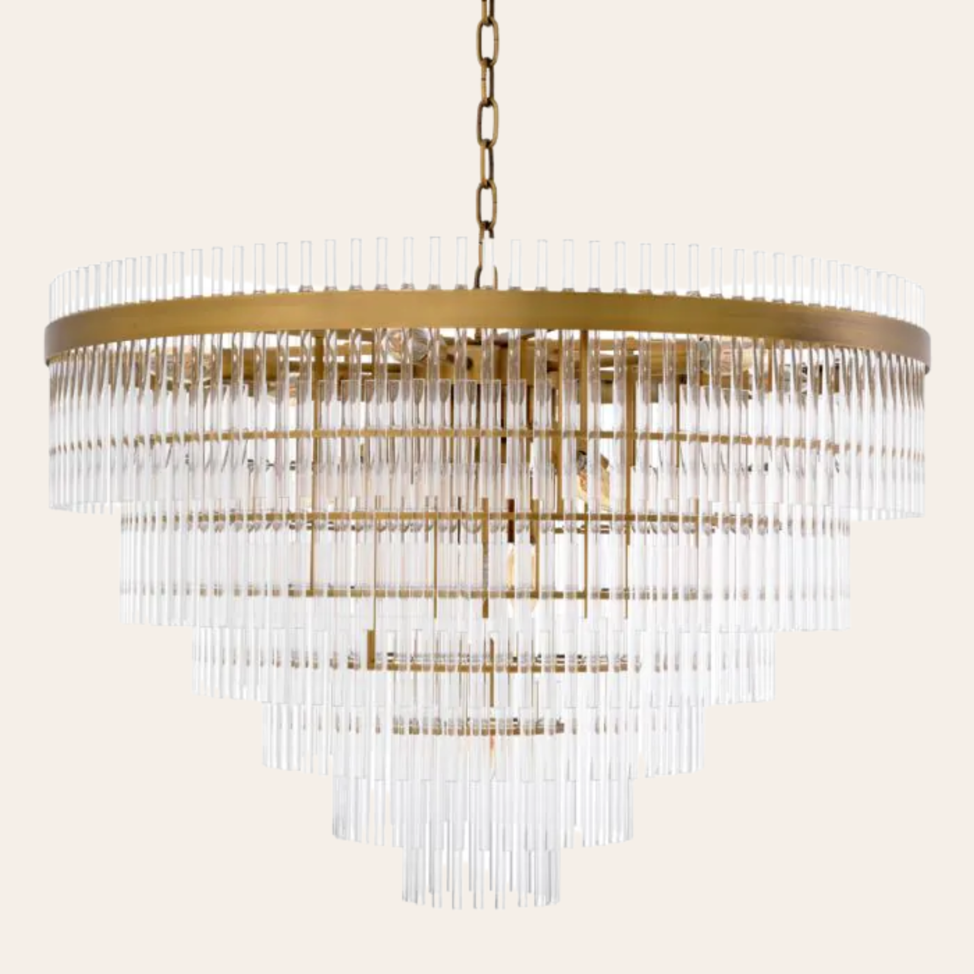 Eichholtz East Kroonluchter | Antiek Messing, Art Deco Stijl