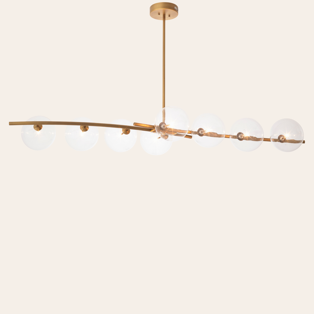 Eichholtz Spezia Hanglamp | Antiek Messing, Helder Glas