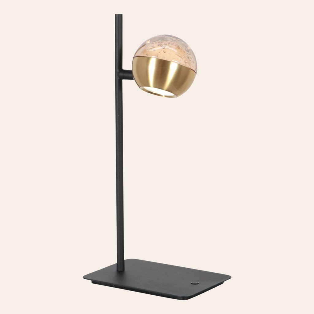Steinhauer Belluno Tafellamp Zwart Messing | Dimbaar LED, Compact Ontwerp Steinhauer